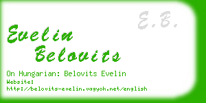 evelin belovits business card